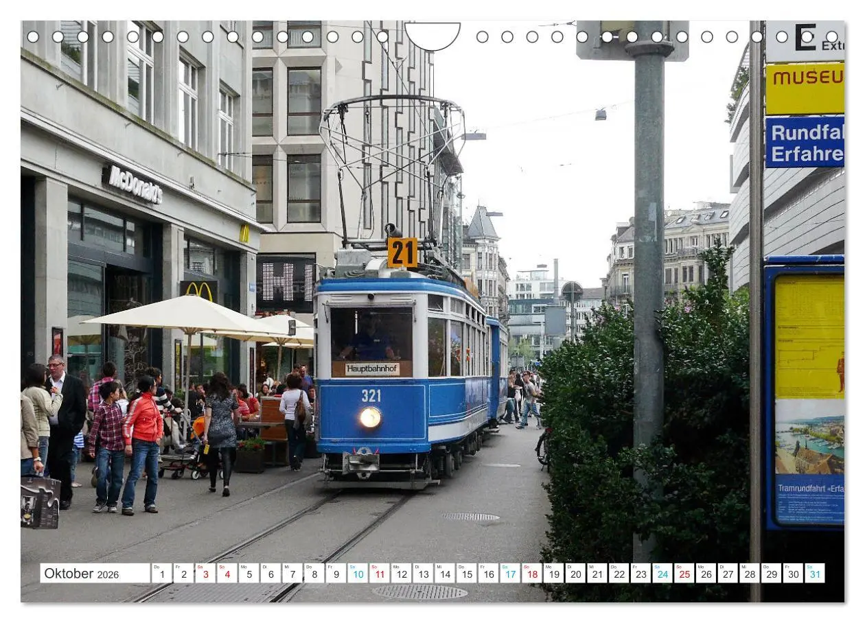 Bild: 9783457314500 | Die Zürcher Tram (Wandkalender 2026 DIN A4 quer), CALVENDO...