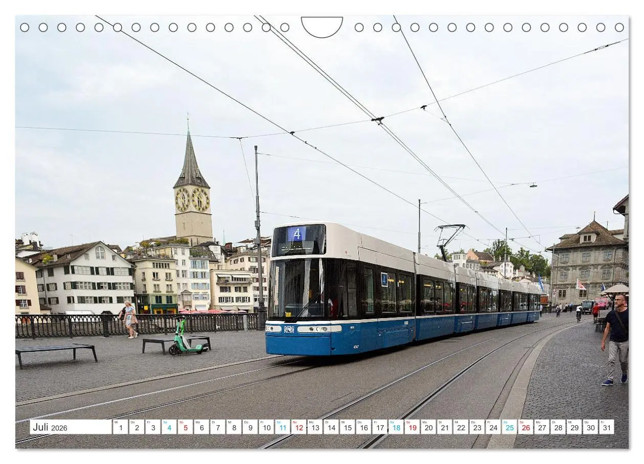 Bild: 9783457314500 | Die Zürcher Tram (Wandkalender 2026 DIN A4 quer), CALVENDO...