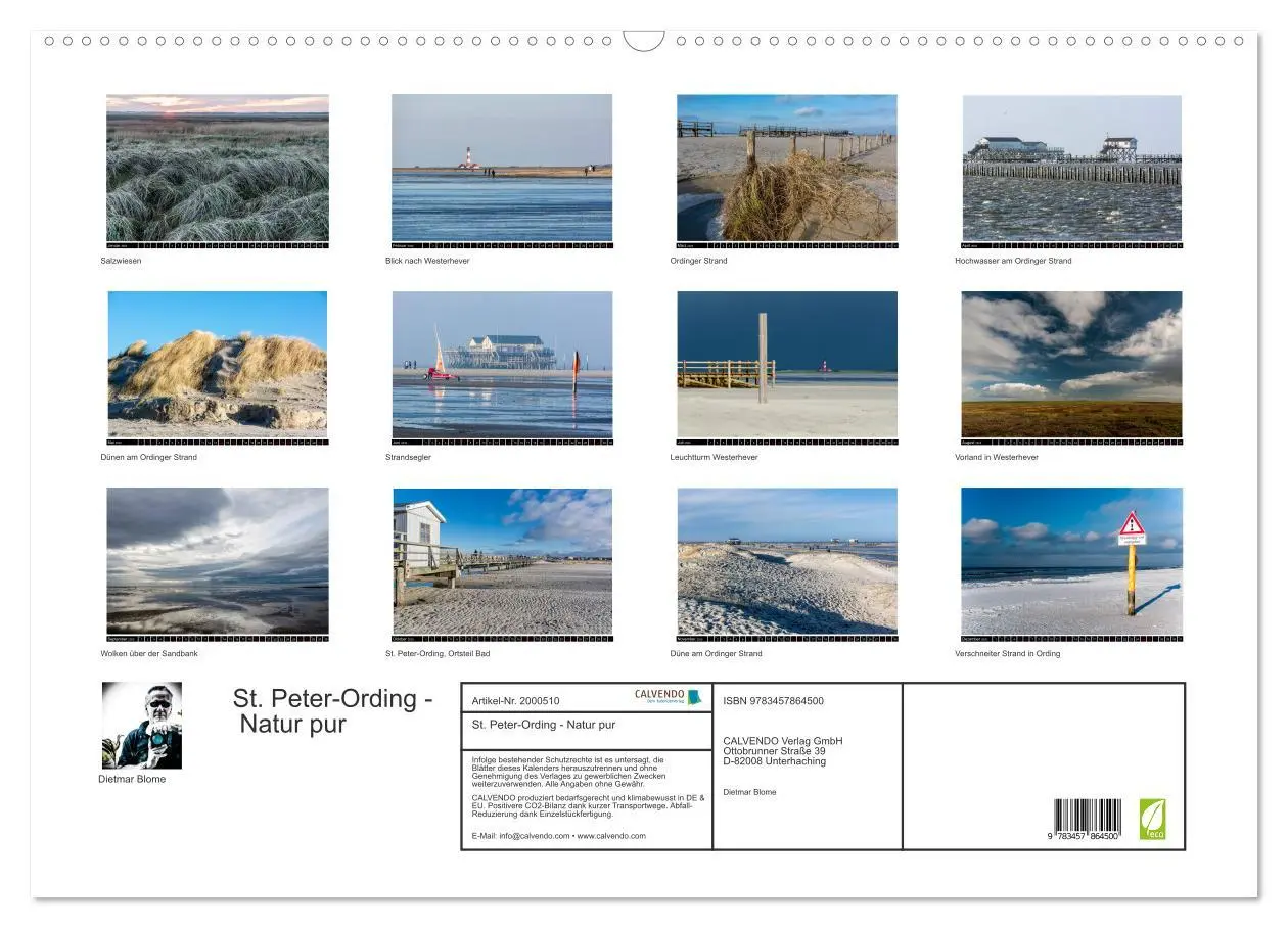 Bild: 9783457864500 | St. Peter-Ording - Natur pur (Wandkalender 2026 DIN A2 quer),...