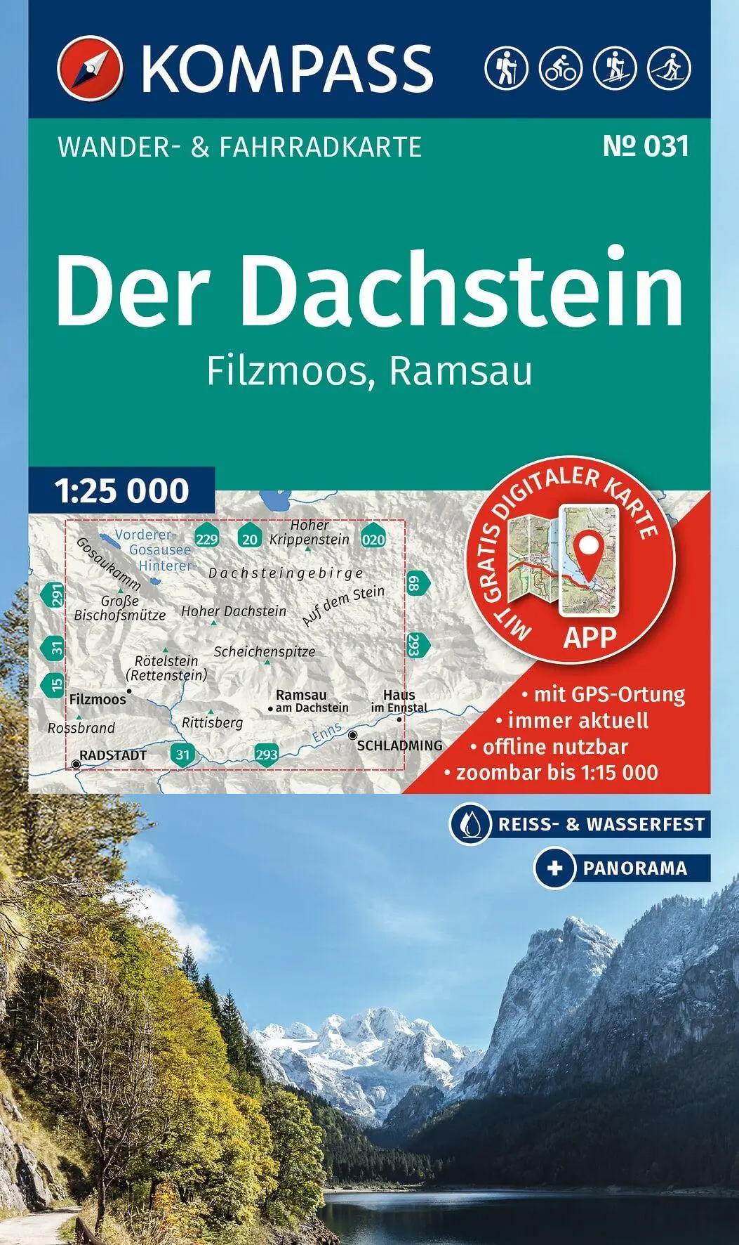 Cover: 9783991544500 | KOMPASS Wanderkarte 031 Der Dachstein, Ramsau, Filzmoos 1:25.000