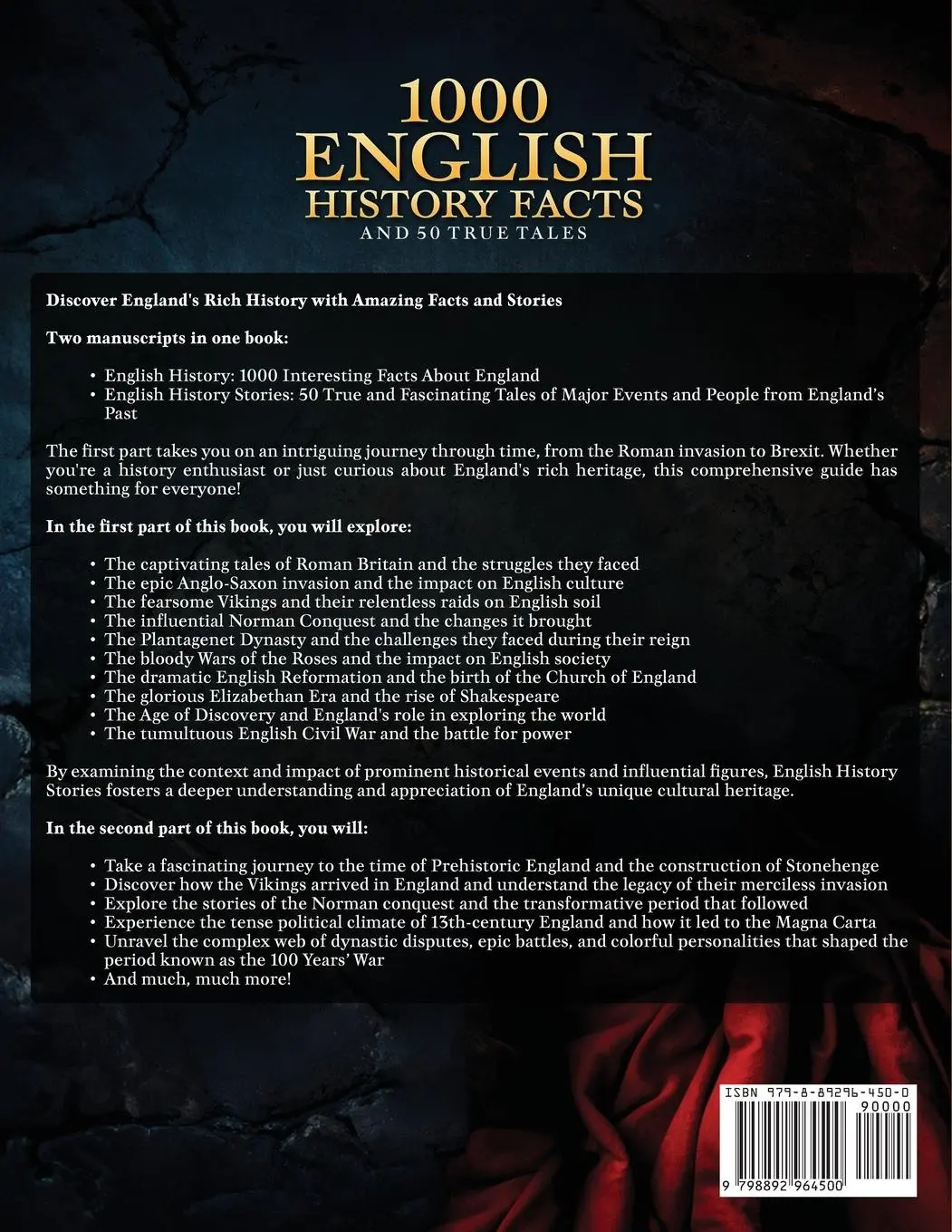 Rückseite: 9798892964500 | 1000 English History Facts and 50 True Tales | Ahoy Publications