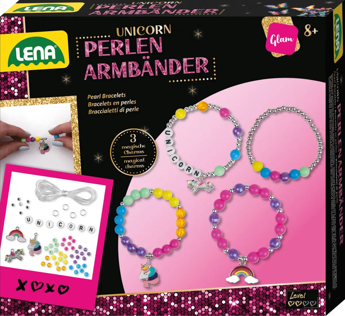 Cover: 4006942904600 | LENA 42708 - Perlen Armbänder Unicorn | 42708 | deutsch | 2024 | Simm