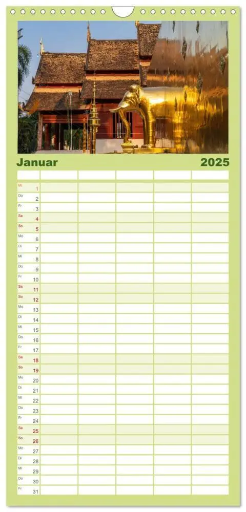 Bild: 9783457094600 | Familienplaner 2025 - Thailand - Chiang Mai mit 5 Spalten...