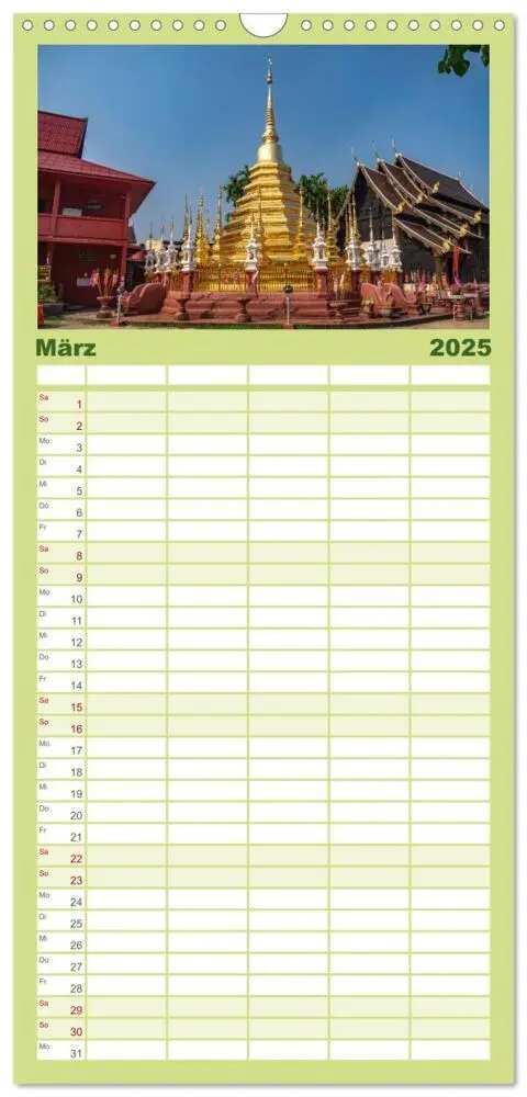 Bild: 9783457094600 | Familienplaner 2025 - Thailand - Chiang Mai mit 5 Spalten...