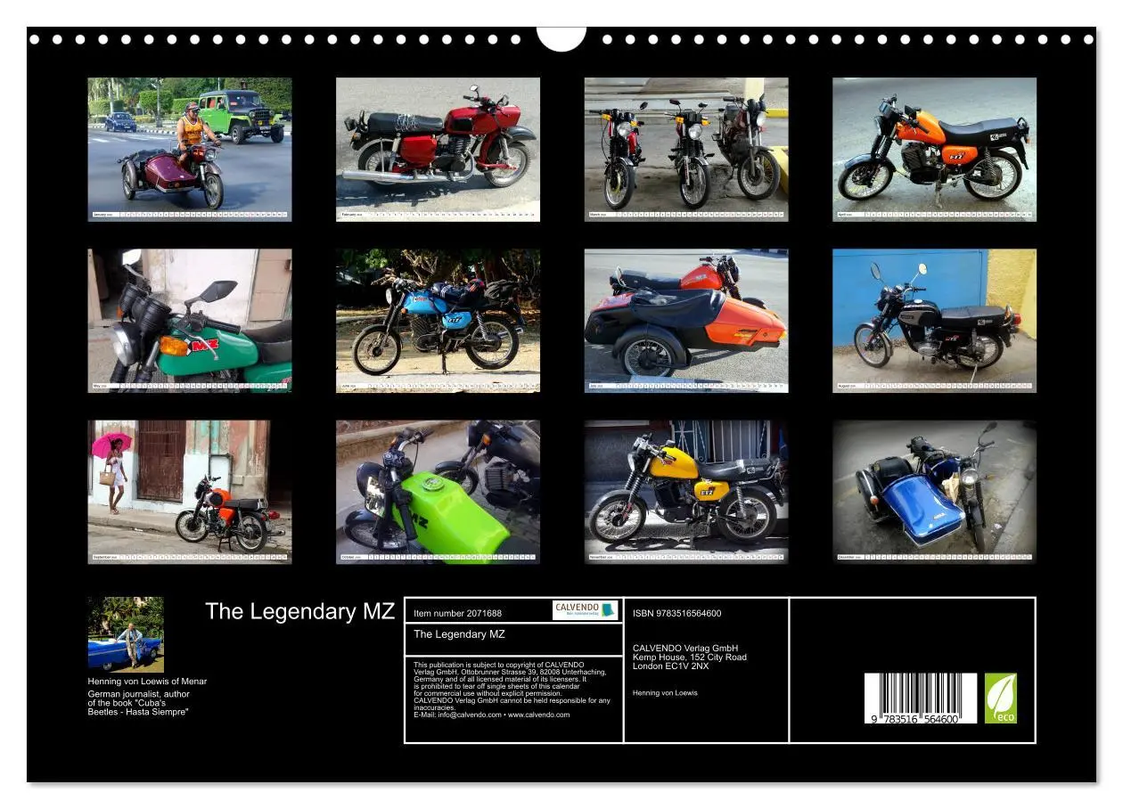 Bild: 9783516564600 | The Legendary MZ (Wall Calendar 2026 DIN A3 landscape), CALVENDO 12...