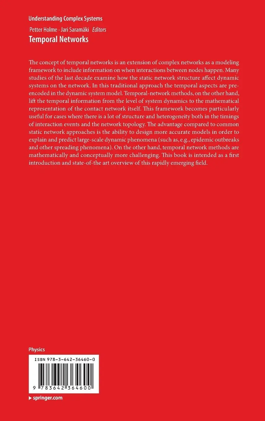 Rückseite: 9783642364600 | Temporal Networks | Jari Saramäki (u. a.) | Buch | viii | Englisch