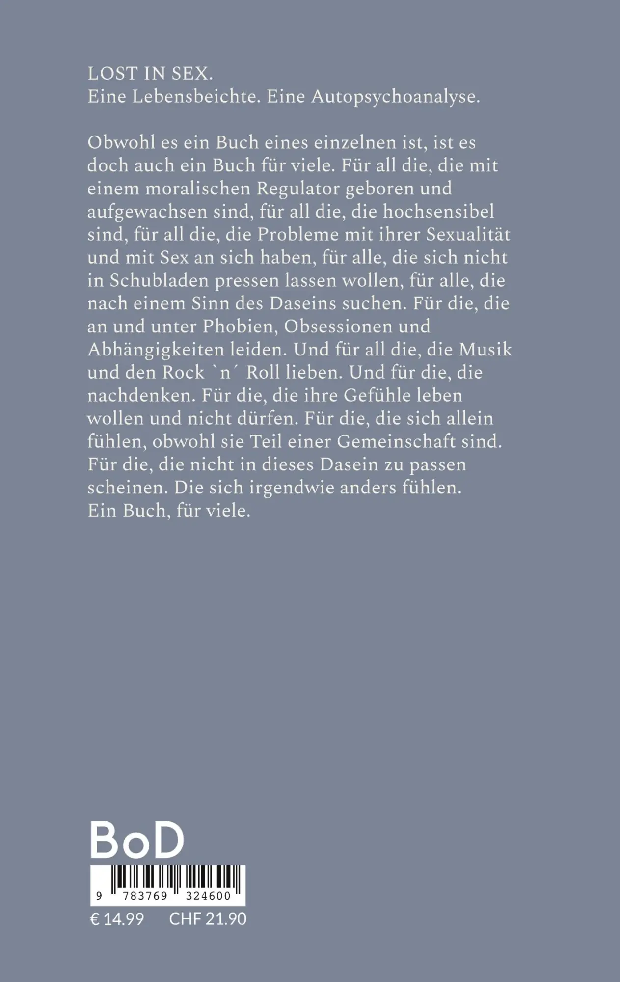 Rückseite: 9783769324600 | Lost in Sex | Christian Alois Kolbenschlag | Taschenbuch | 302 S.