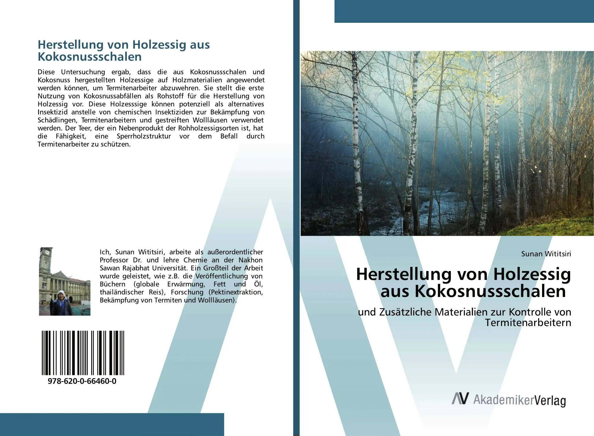 Cover: 9786200664600 | Herstellung von Holzessig aus Kokosnussschalen | Sunan Wititsiri