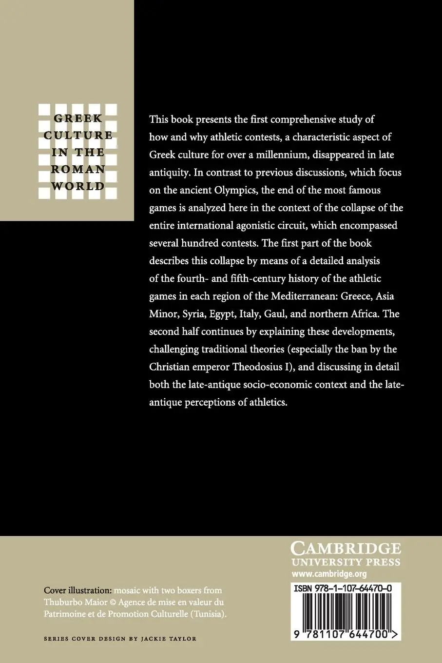 Rückseite: 9781107644700 | The End of Greek Athletics in Late Antiquity | Sofie Remijsen | Buch