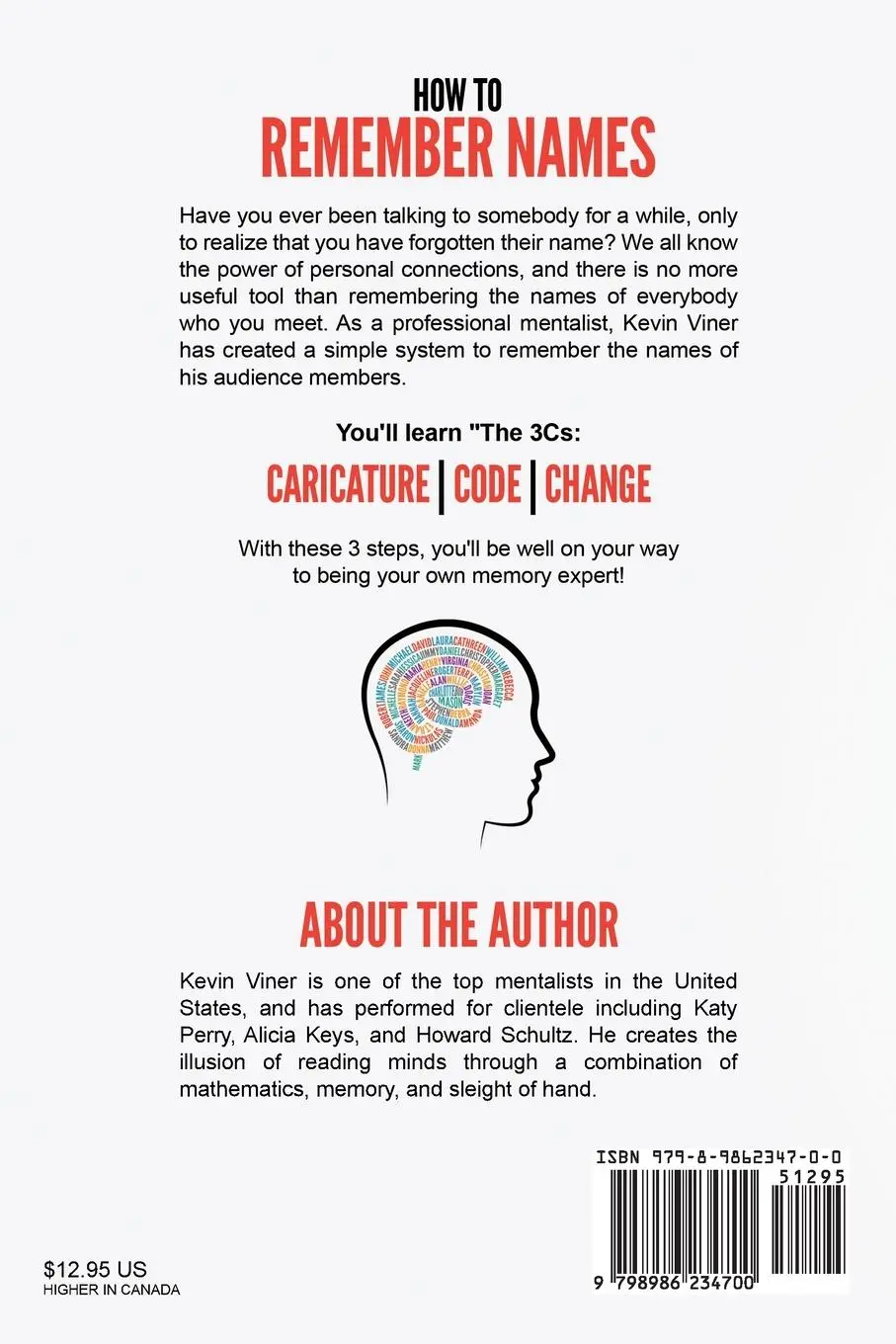 Rückseite: 9798986234700 | How to Remember Names | Kevin Viner | Taschenbuch | Englisch | 2023