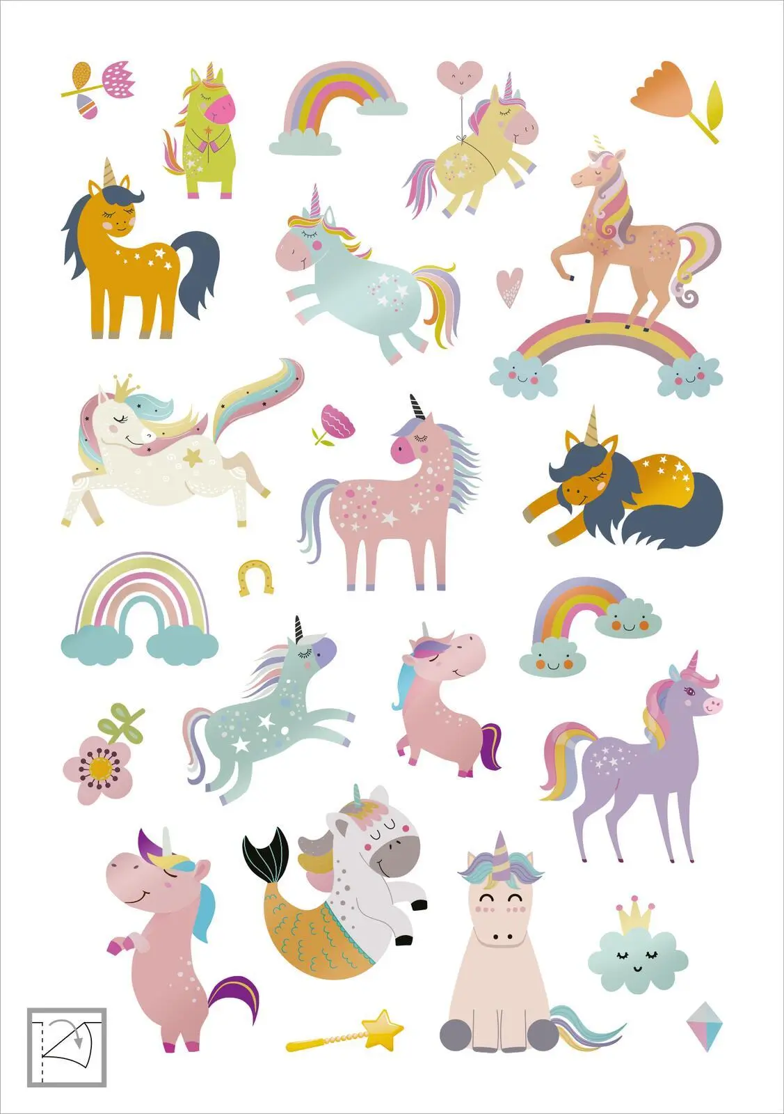 Bild: 4014489134800 | Glanz-Sticker - Einhörner | Über 200 schillernde Sticker | Broschüre