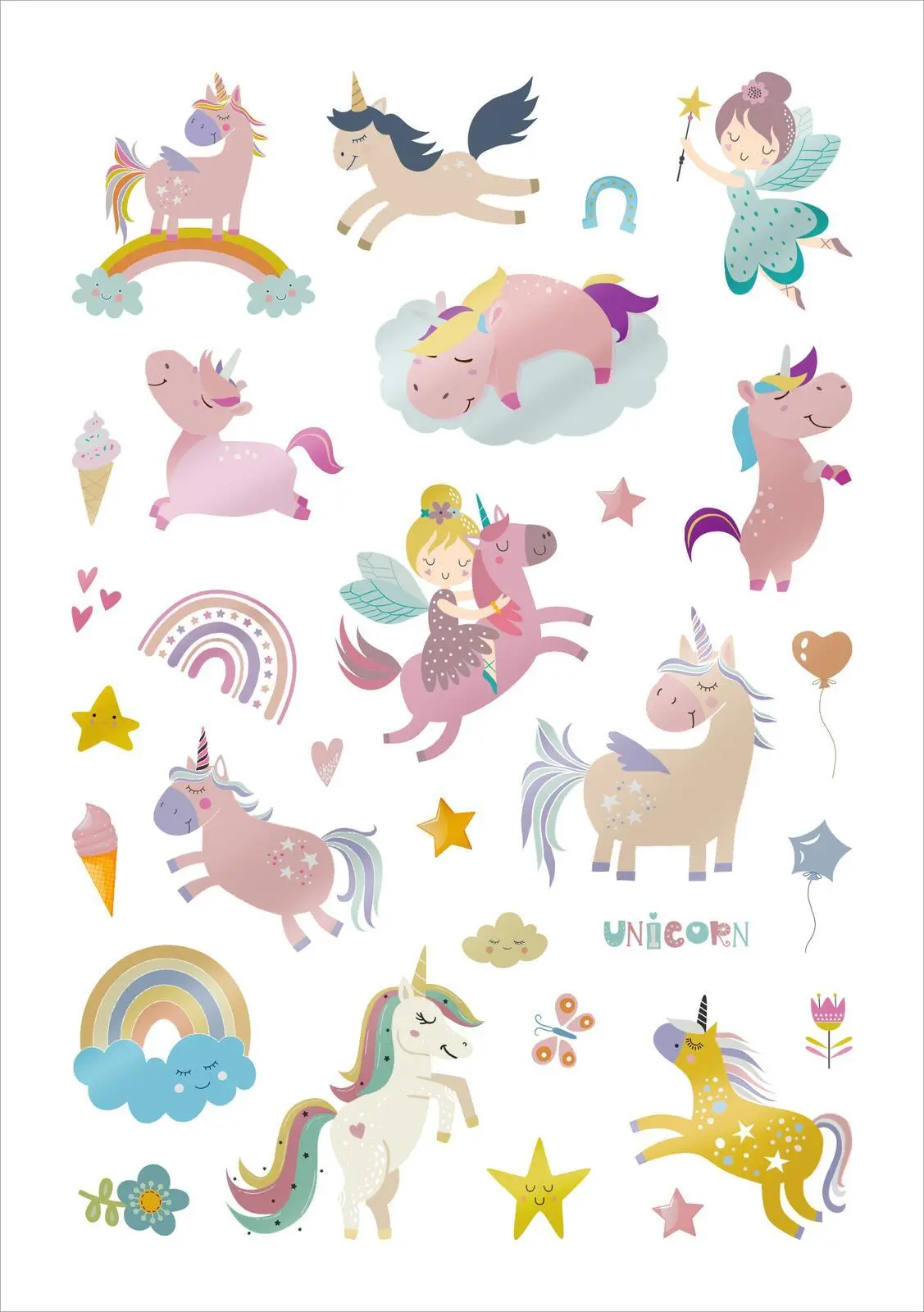 Bild: 4014489134800 | Glanz-Sticker - Einhörner | Über 200 schillernde Sticker | Broschüre