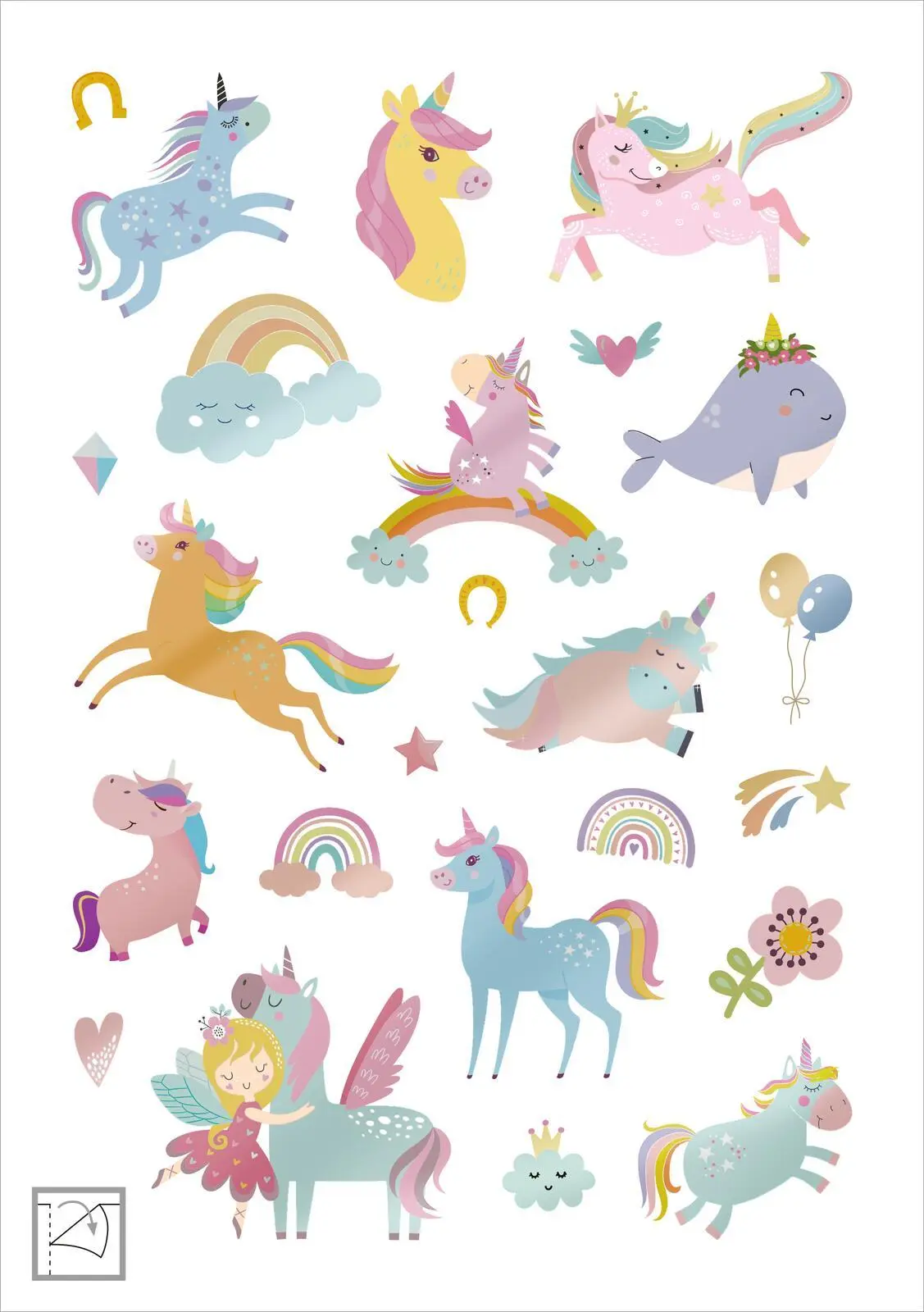 Bild: 4014489134800 | Glanz-Sticker - Einhörner | Über 200 schillernde Sticker | Broschüre