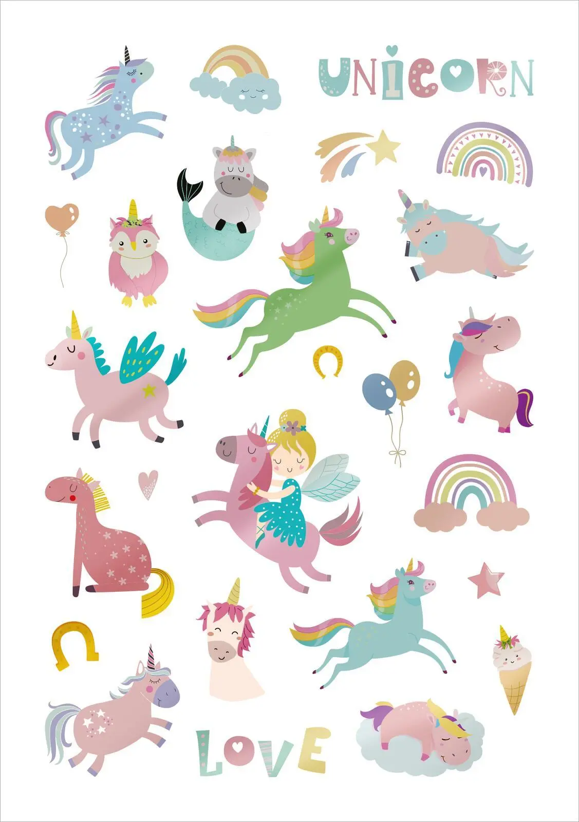 Bild: 4014489134800 | Glanz-Sticker - Einhörner | Über 200 schillernde Sticker | Broschüre