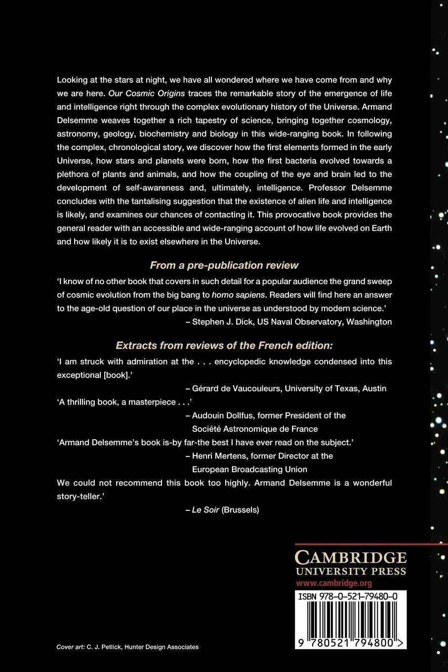 Rückseite: 9780521794800 | Our Cosmic Origins | Armand H. Delsemme (u. a.) | Taschenbuch | 2012