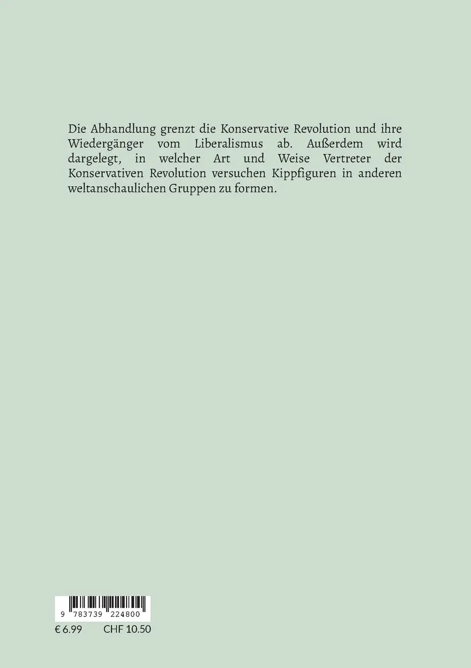 Rückseite: 9783739224800 | Konservative Revolution zu Liberalismus | Hubert Milz | Taschenbuch