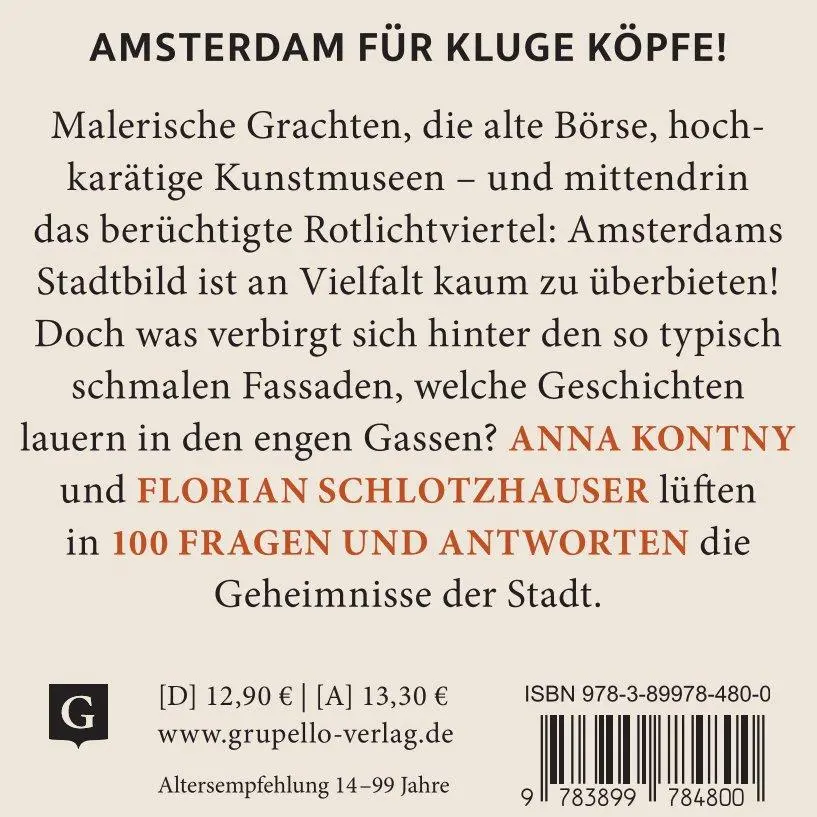 Rückseite: 9783899784800 | Amsterdam-Quiz | 100 Fragen und Antworten | Anna Kontny (u. a.) | Buch