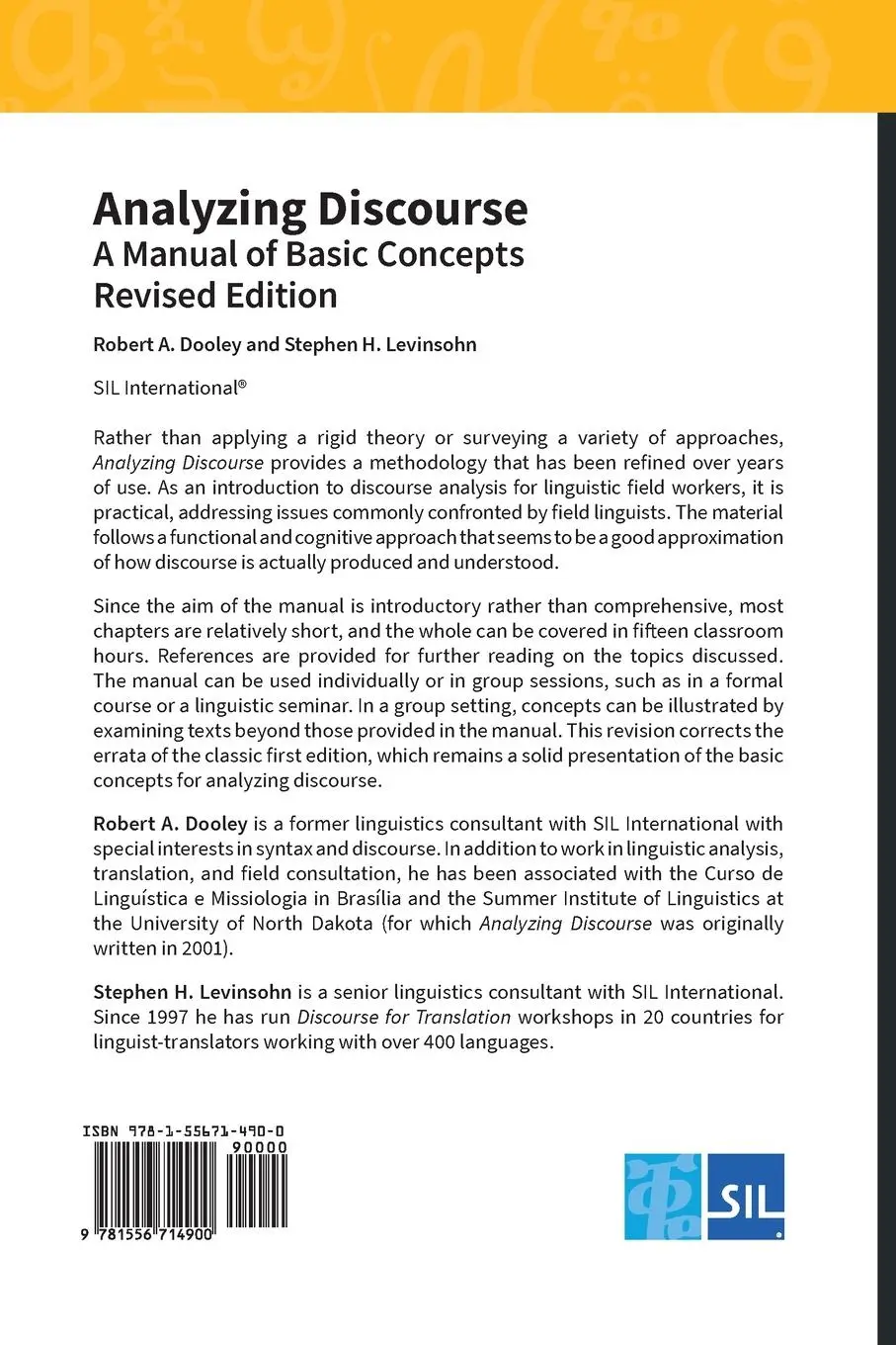 Rückseite: 9781556714900 | Analyzing Discourse, Revised Edition | A Manual of Basic Concepts