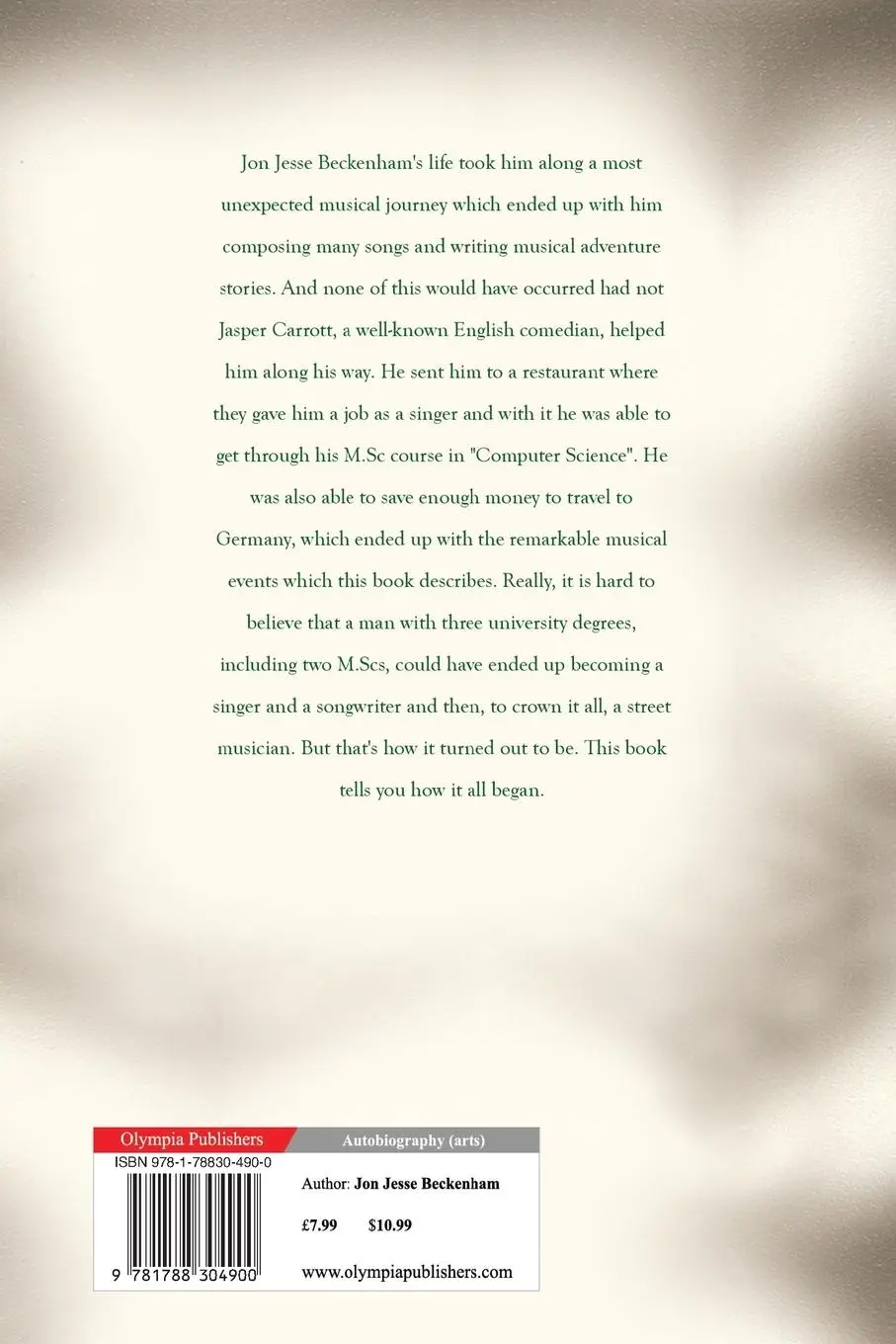 Rückseite: 9781788304900 | Songwriter | Jon Jesse Beckenham | Taschenbuch | Englisch | 2020
