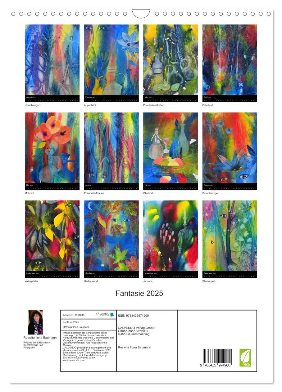 Bild: 9783435974900 | Fantasie 2025 (Wandkalender 2025 DIN A3 hoch), CALVENDO Monatskalender