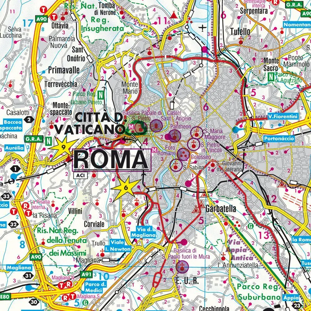 Bild: 9783707914900 | Latium - Rom - Vatikan 1 : 150 000 | (Land-)Karte | Deutsch | 2020