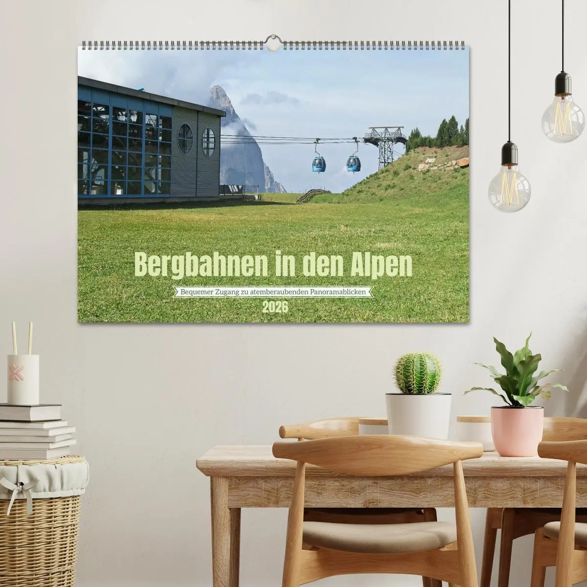 Bild: 9783457405000 | Bergbahnen in den Alpen (Wandkalender 2026 DIN A2 quer), CALVENDO...