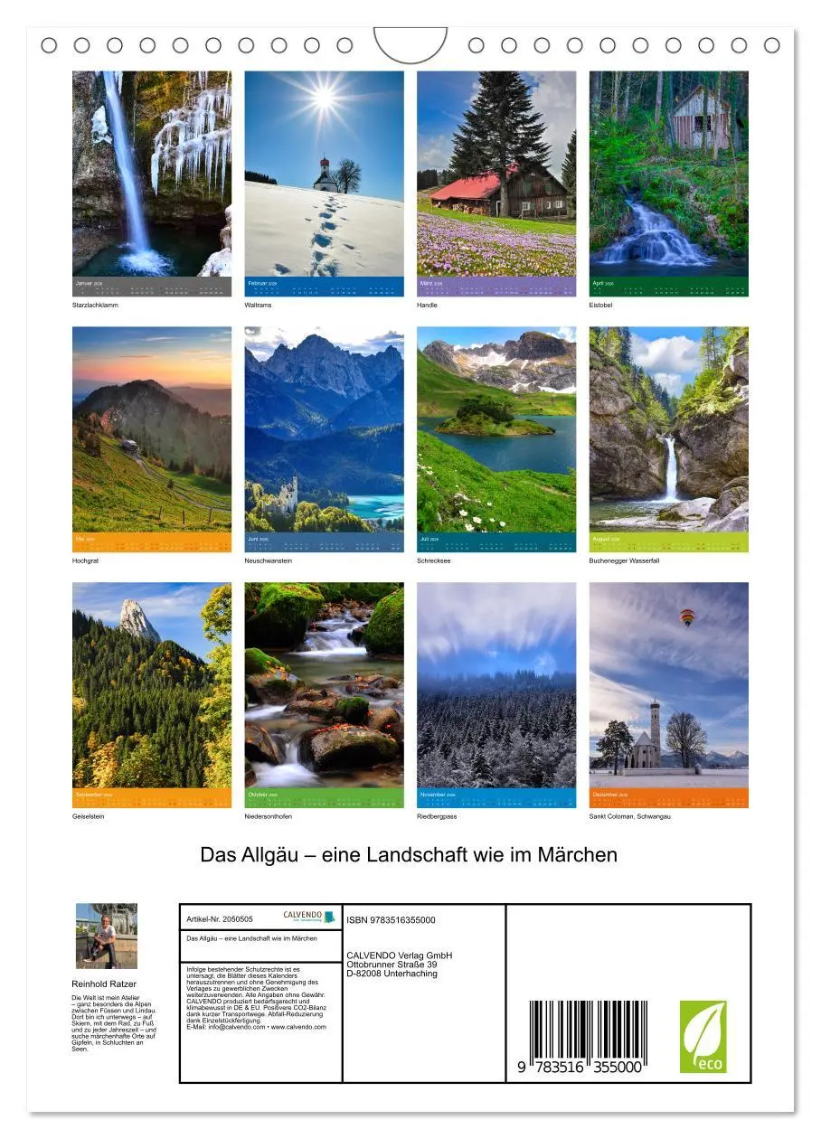Bild: 9783516355000 | Das Allgäu - eine Landschaft wie im Märchen (Wandkalender 2026 DIN...