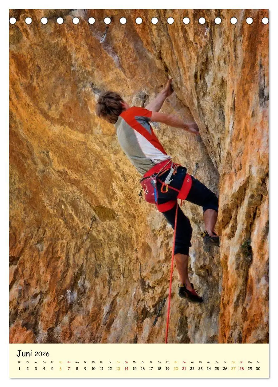 Bild: 9783516425000 | Klettern und Bergsteigen (Tischkalender 2026 DIN A5 hoch), CALVENDO...