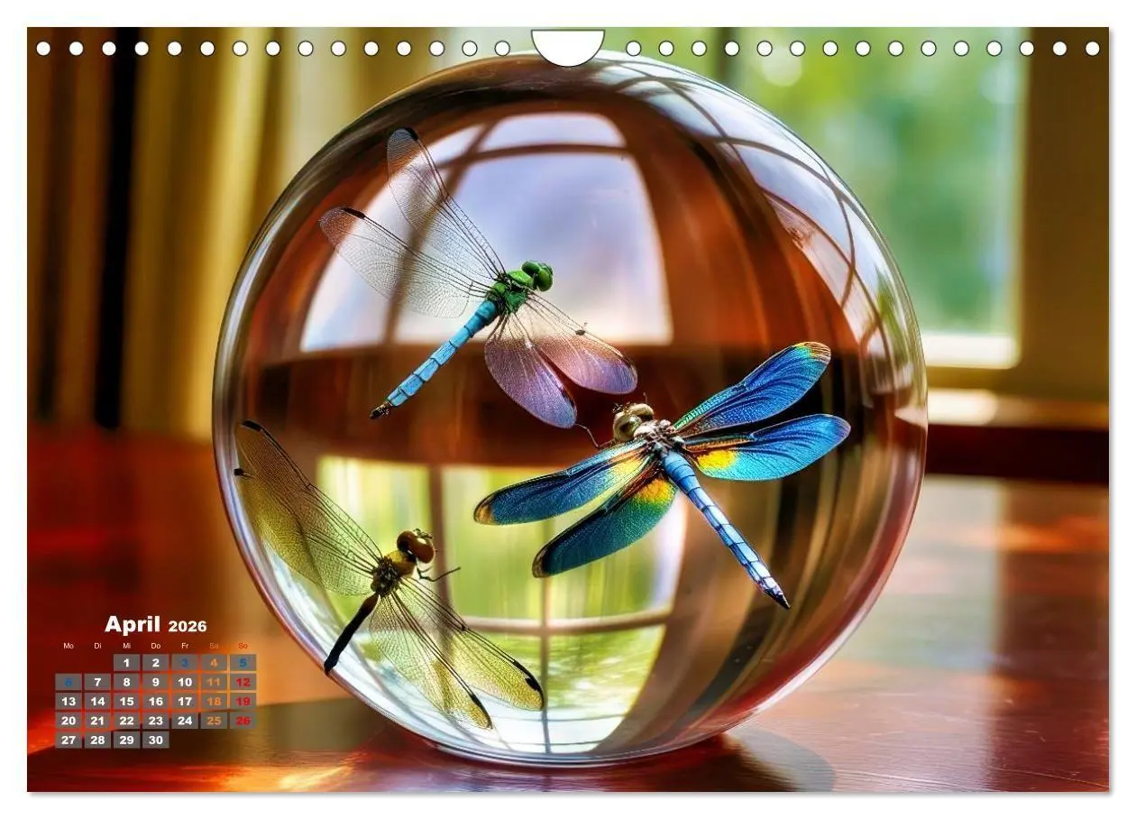 Bild: 9783516665000 | Libellen in einer Glaskugel (Wandkalender 2026 DIN A4 quer),...
