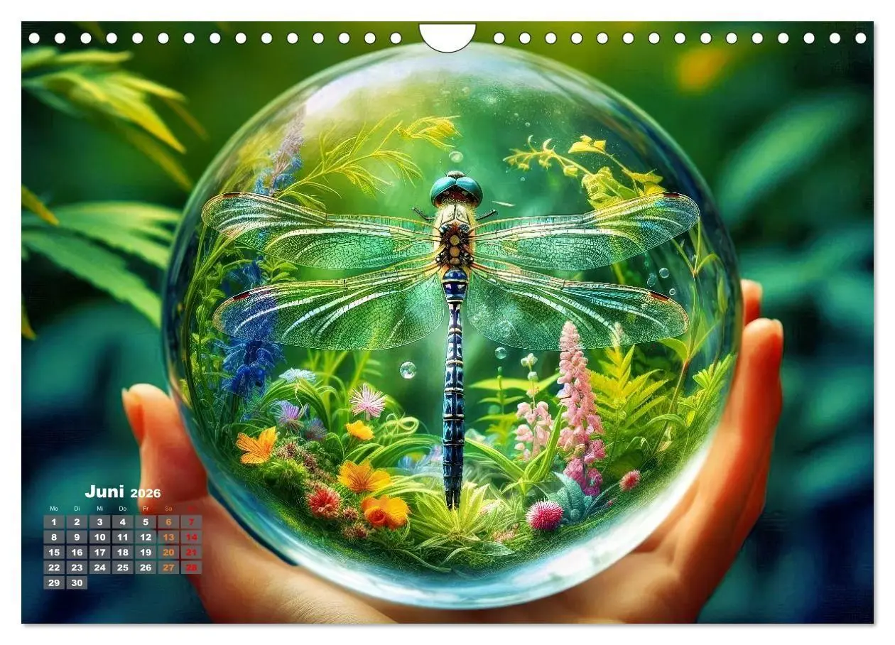 Bild: 9783516665000 | Libellen in einer Glaskugel (Wandkalender 2026 DIN A4 quer),...