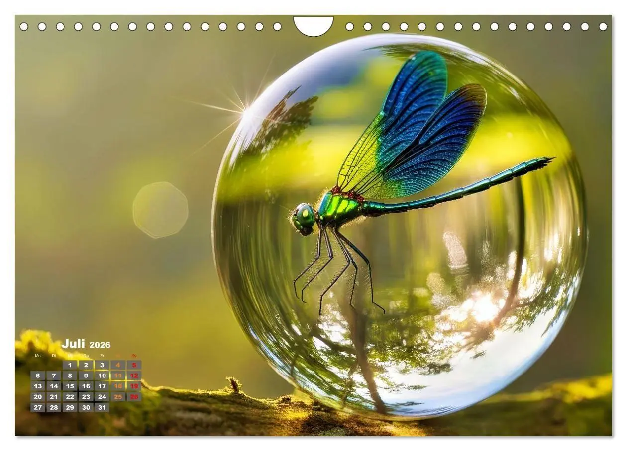 Bild: 9783516665000 | Libellen in einer Glaskugel (Wandkalender 2026 DIN A4 quer),...