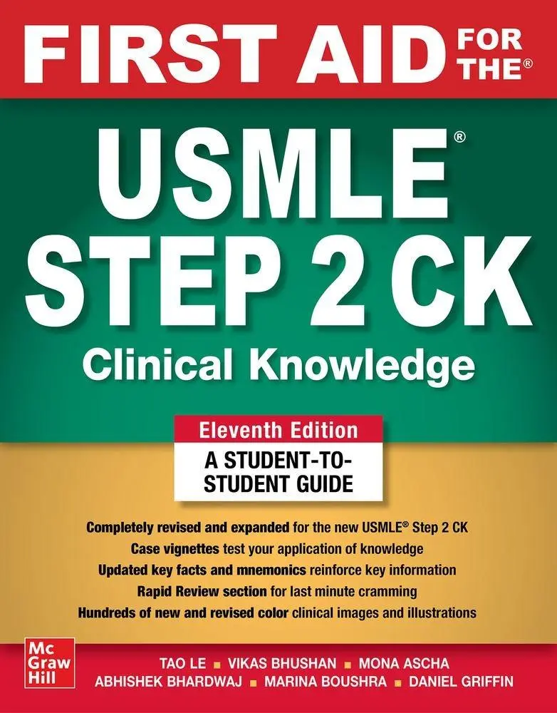 Cover: 9781264855100 | First Aid for the USMLE Step 2 CK, Eleventh Edition | Bhardwaj (u. a.) Cover: 9781264855100 | First Aid for the USMLE Step 2 CK, Eleventh Edition | Bhardwaj (u. a.)