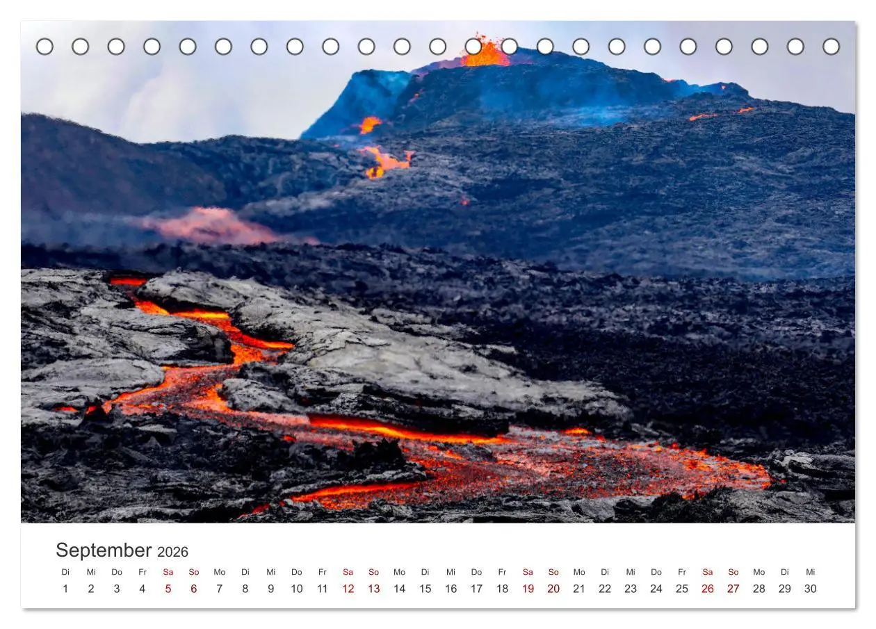 Bild: 9783457565100 | Vulkane - Beeindruckende Feuerberge (Tischkalender 2026 DIN A5...