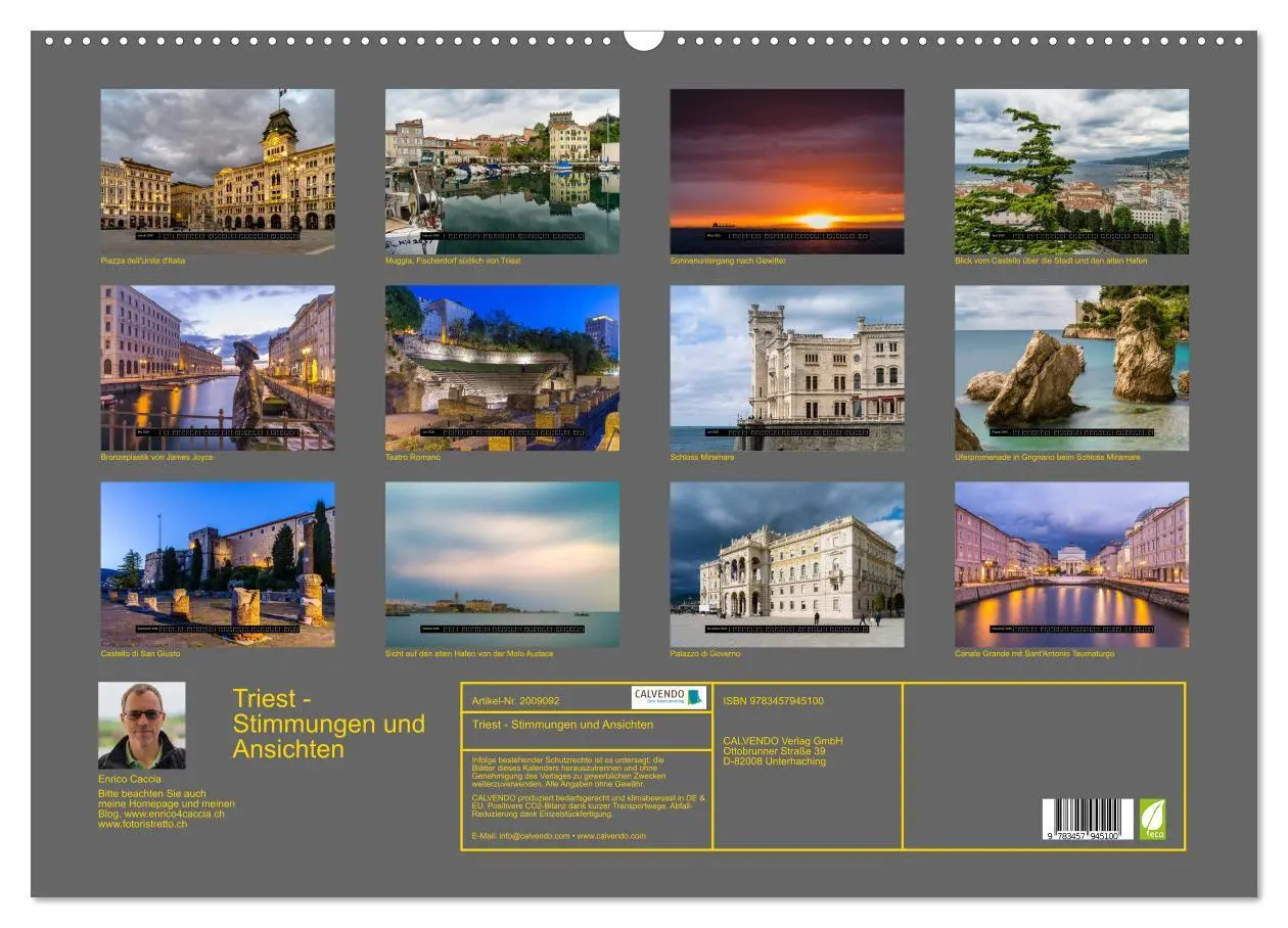 Bild: 9783457945100 | Triest - Stimmungen und Ansichten (Wandkalender 2026 DIN A2 quer),...