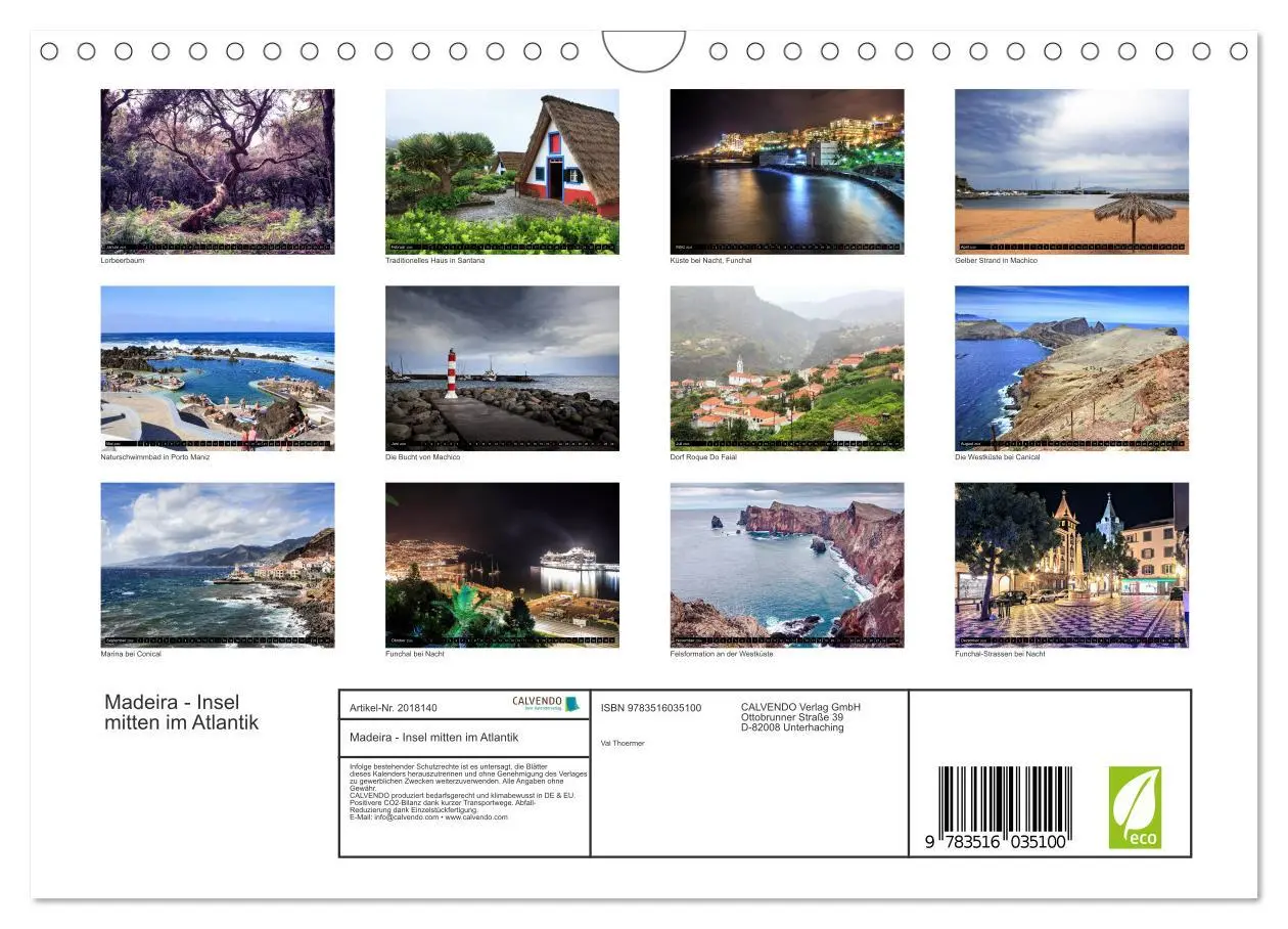 Bild: 9783516035100 | Madeira - Insel mitten im Atlantik (Wandkalender 2026 DIN A4 quer),...
