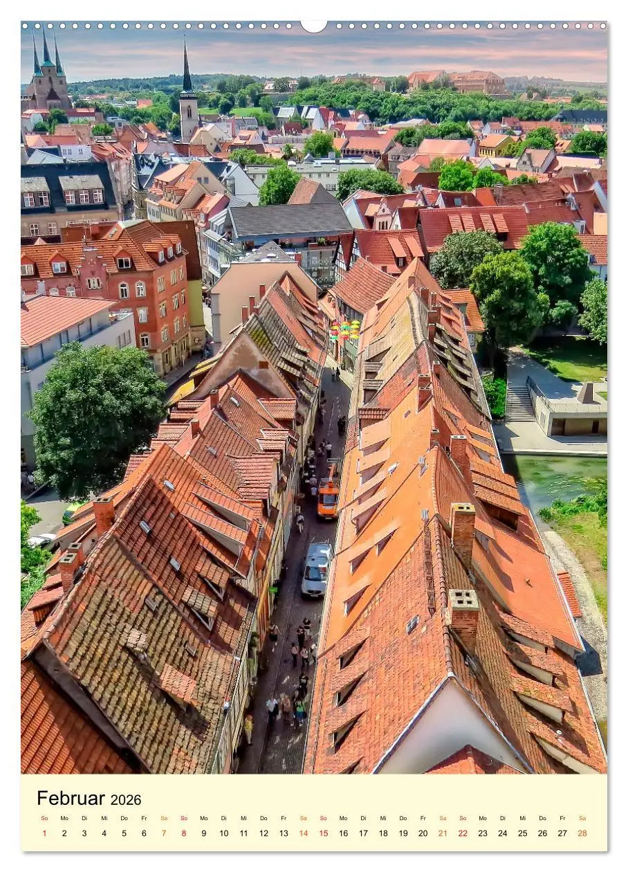 Bild: 9783516345100 | Geliebtes Erfurt (Wandkalender 2026 DIN A2 hoch), CALVENDO...