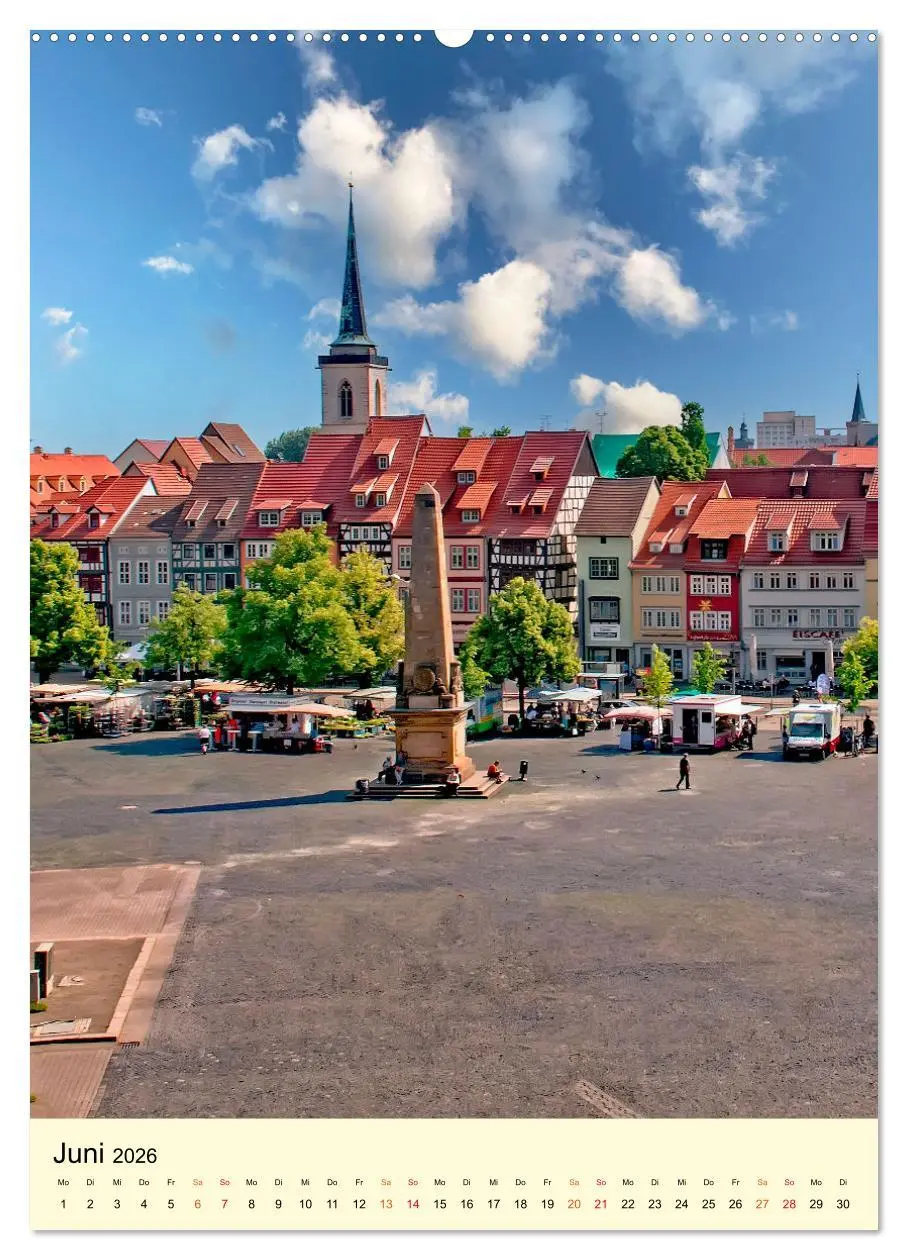 Bild: 9783516345100 | Geliebtes Erfurt (Wandkalender 2026 DIN A2 hoch), CALVENDO...