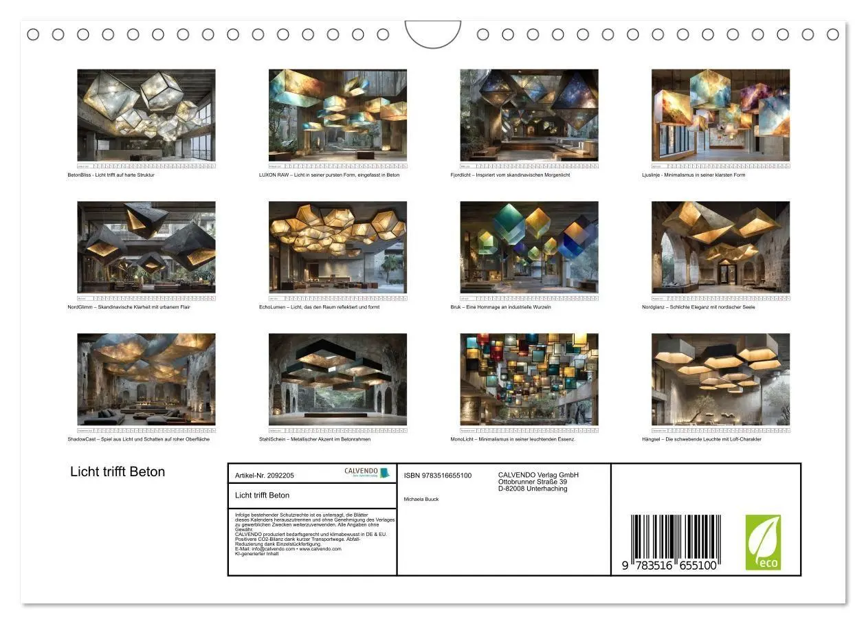 Bild: 9783516655100 | Licht trifft Beton (Wandkalender 2026 DIN A4 quer), CALVENDO...