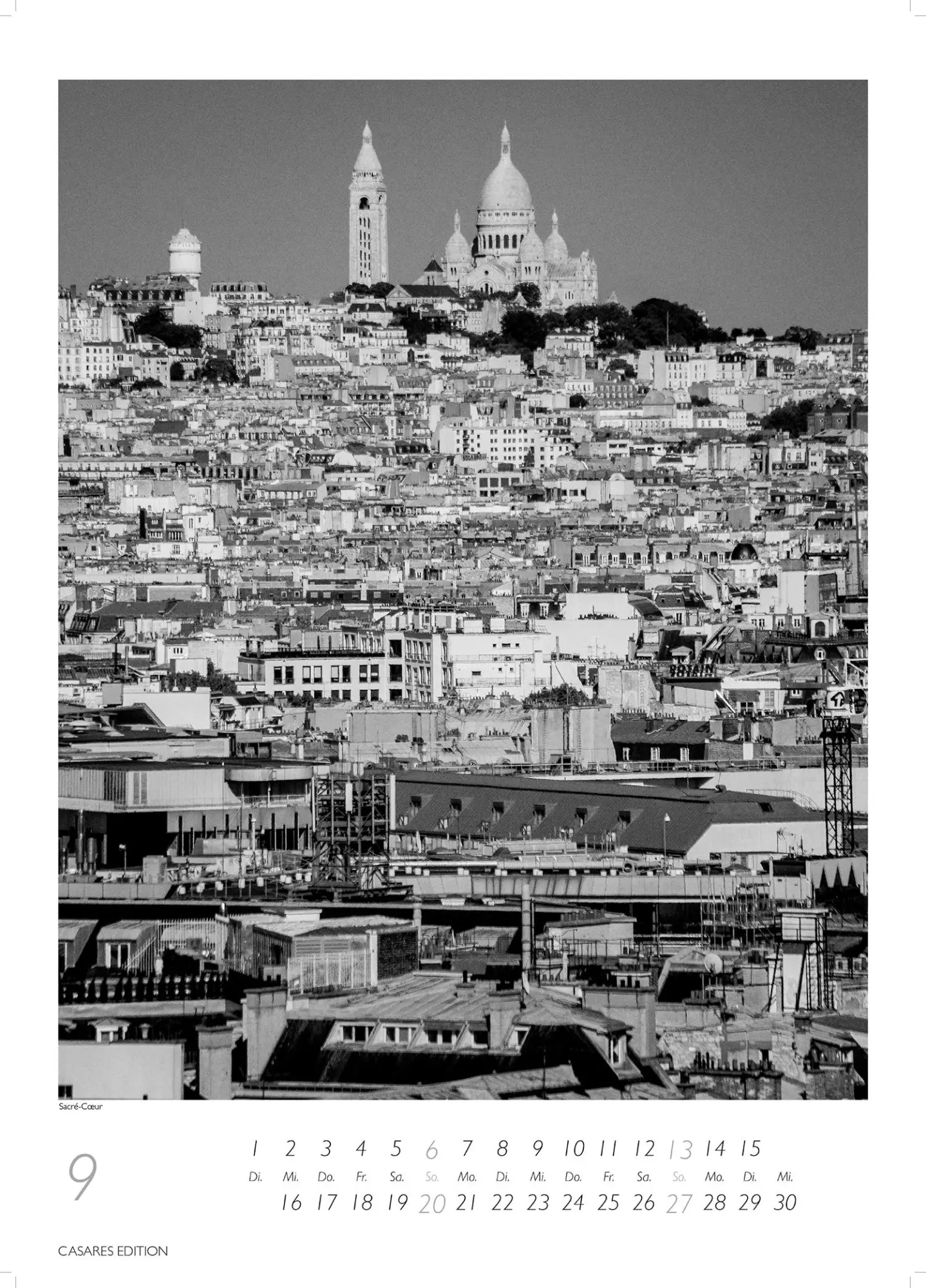 Bild: 9781835245200 | Paris schwarz-weiss 2026 S 29x21cm | Kalender | 14 S. | Deutsch | 2026