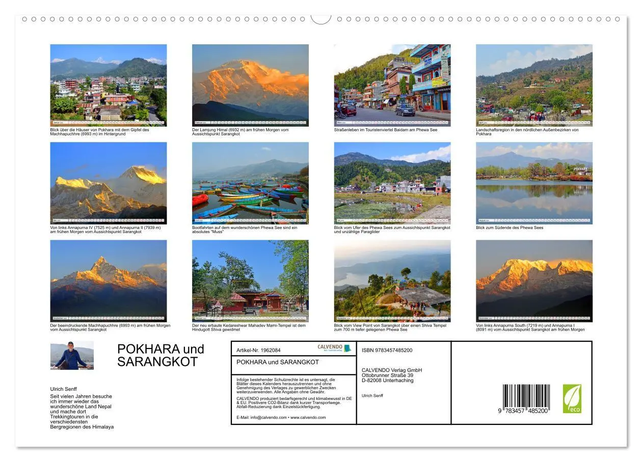 Bild: 9783457485200 | POKHARA und SARANGKOT (hochwertiger Premium Wandkalender 2026 DIN...