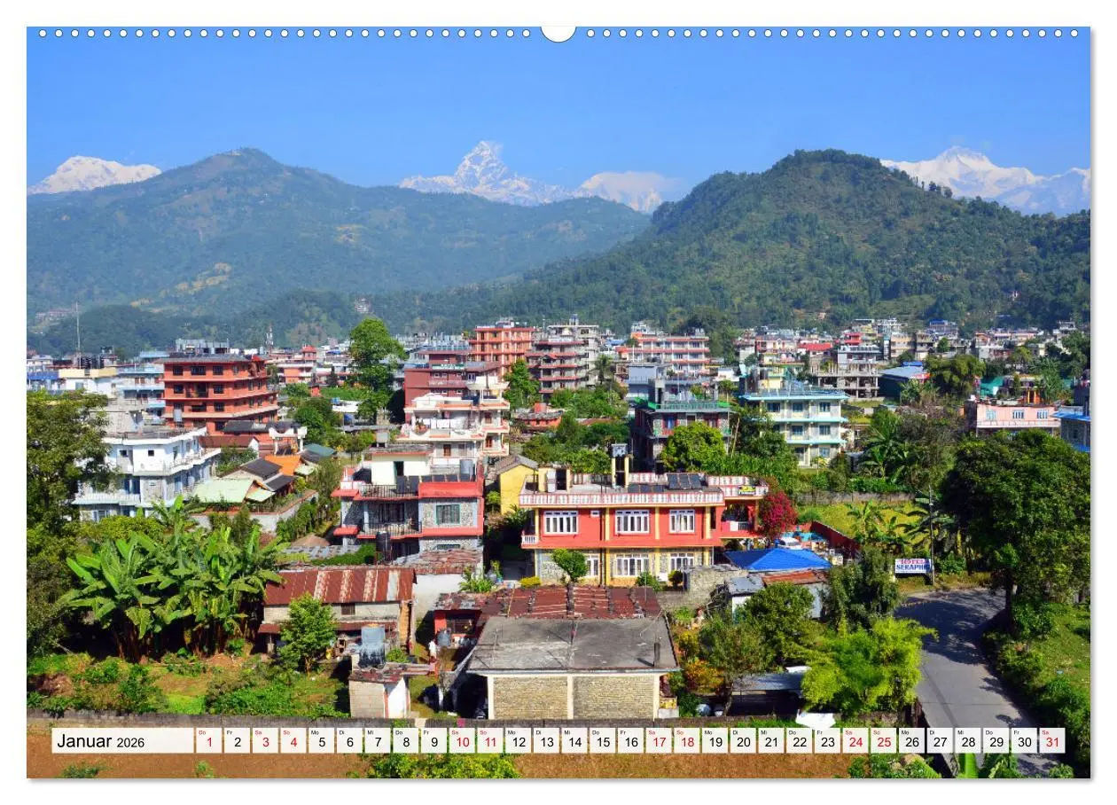 Bild: 9783457485200 | POKHARA und SARANGKOT (hochwertiger Premium Wandkalender 2026 DIN...