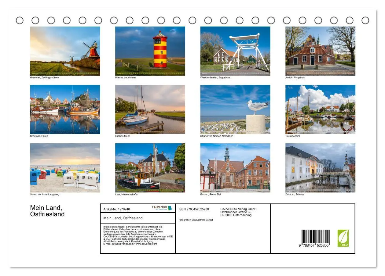 Bild: 9783457625200 | Mein Land, Ostfriesland (Tischkalender 2026 DIN A5 quer), CALVENDO...
