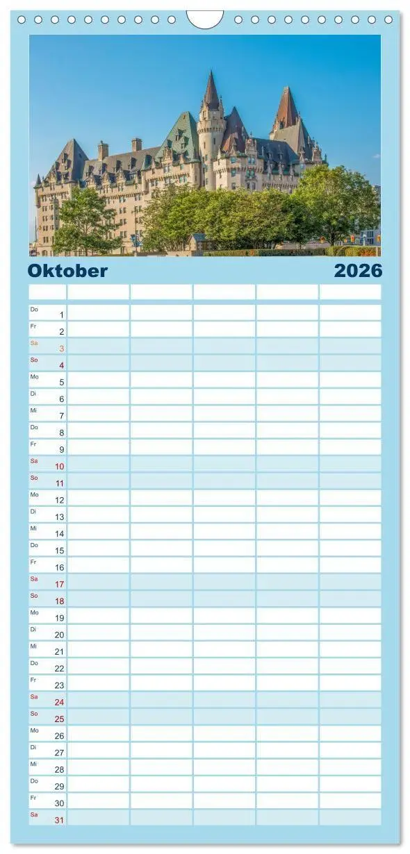 Bild: 9783516715200 | Familienplaner 2026 - Faszination Kanada - Ontario mit 5 Spalten...