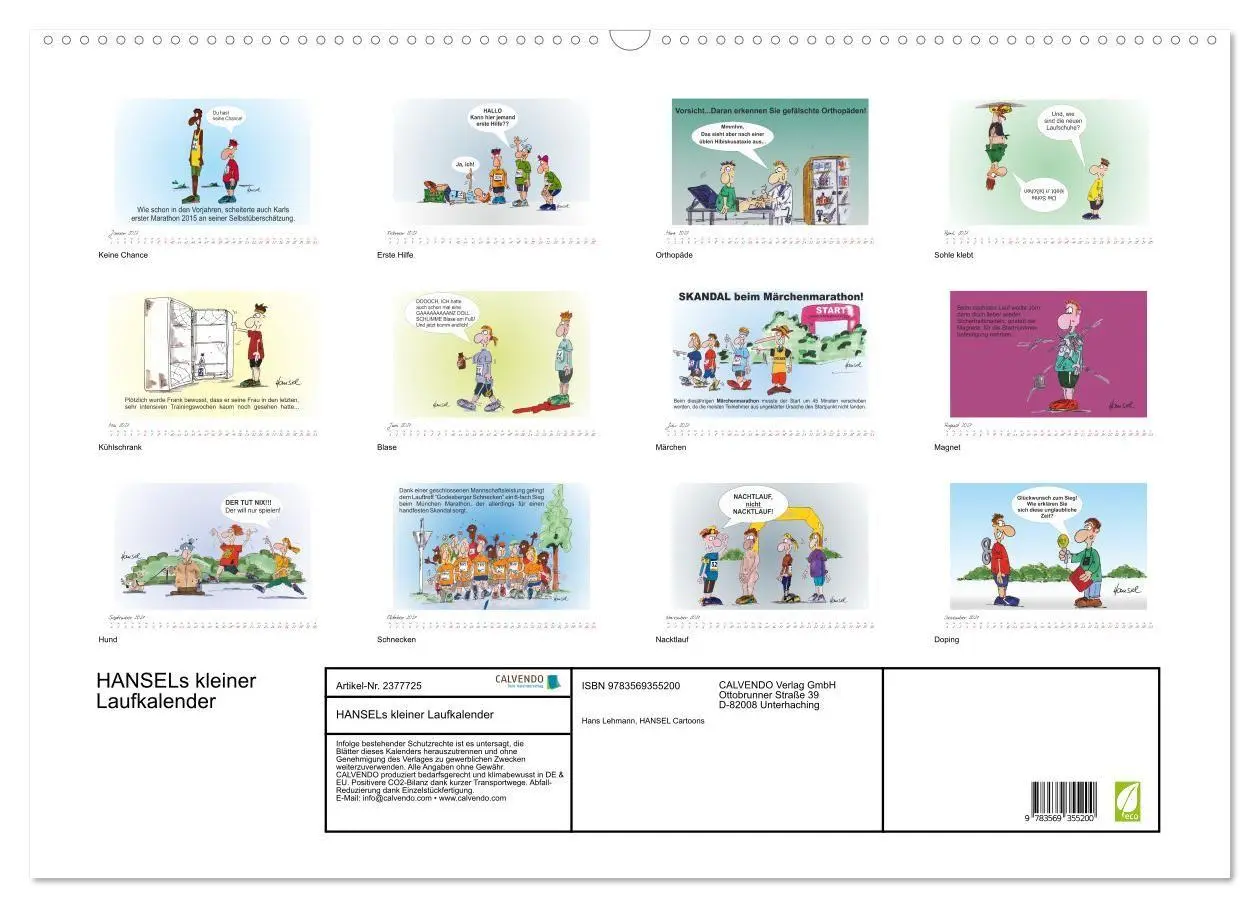Bild: 9783569355200 | HANSELs kleiner Laufkalender (Wandkalender 2027 DIN A2 quer),...