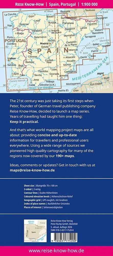Bild: 9783831775200 | Reise Know-How Landkarte Spanien, Portugal Spain, Portugal (1:900.000)