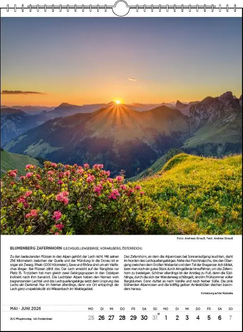 Bild: 9783861925200 | Blodigs Alpenkalender 2026 | Das Original seit 1926 | Andrea Strauß