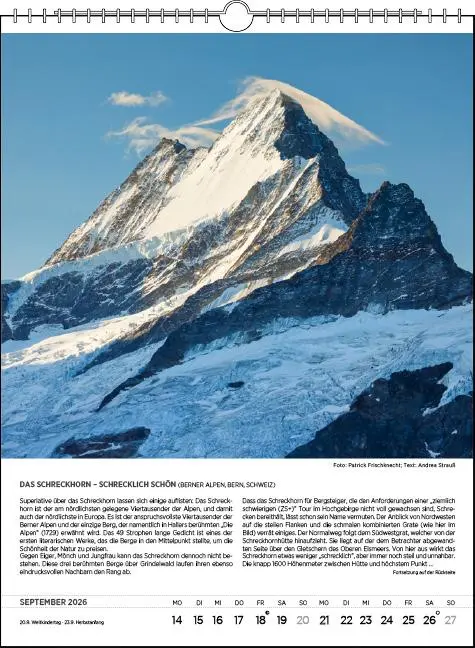 Bild: 9783861925200 | Blodigs Alpenkalender 2026 | Das Original seit 1926 | Andrea Strauß