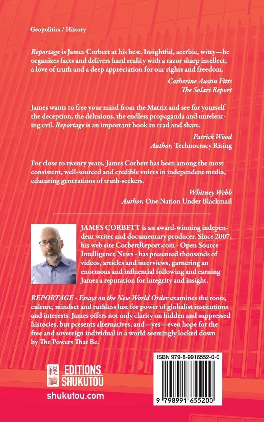 Rückseite: 9798991655200 | Reportage | Essays on the New World Order | James Corbett | Buch