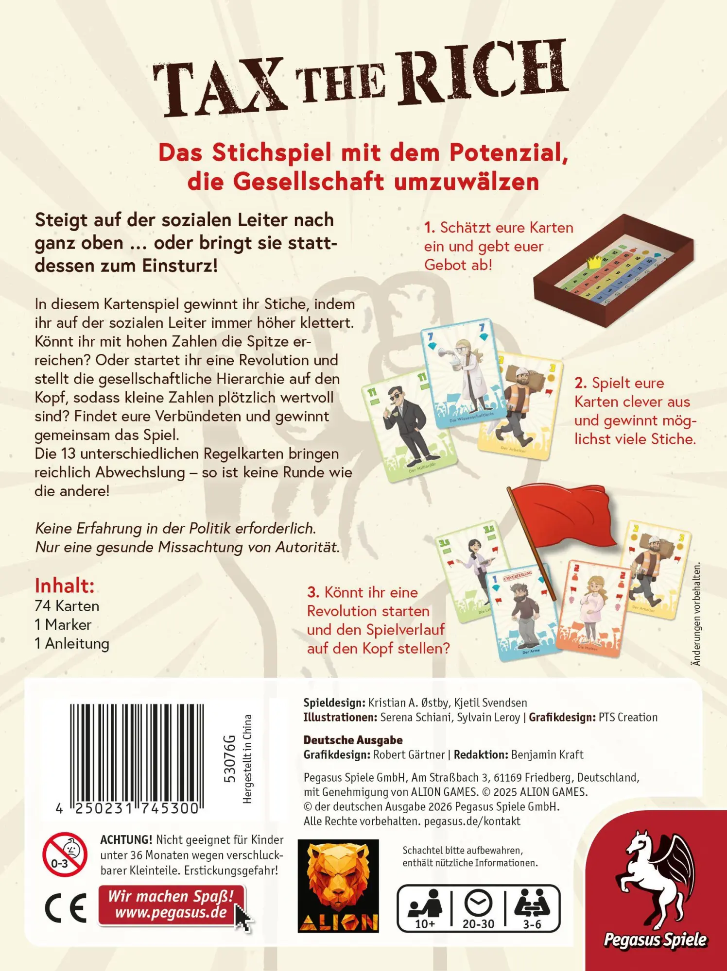 Bild: 4250231745300 | Tax the Rich | Spiel | 53076G | Deutsch | 2026 | Pegasus Spiele GmbH