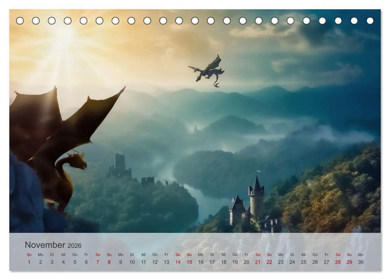 Bild: 9783457475300 | Im Land der schönen Drachen (Tischkalender 2026 DIN A5 quer),...